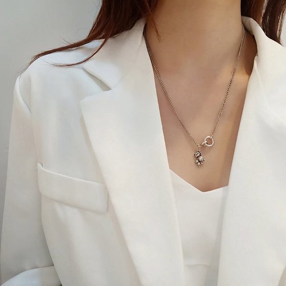 NEW 925 Sterling Silver Vintage Circle Necklace - Picture 8 of 12